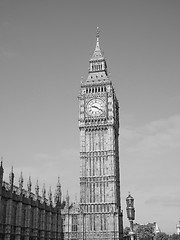 Image showing Black and white Big Ben in London