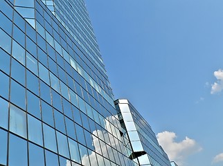 Image showing Modern blue skyscraper