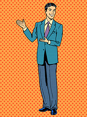 Image showing Businessman presentation gesture hands business concept