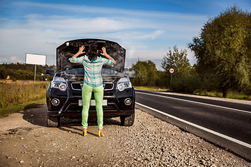 Image showing Damage to vehicle problems on the road.