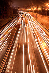 Image showing Night Speed Traffic road