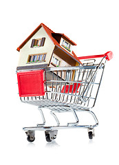 Image showing shopping cart and house