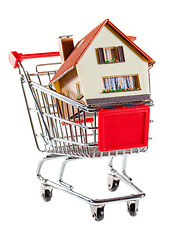 Image showing shopping cart and house