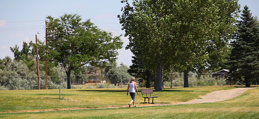 Image showing Morning walk.