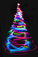 Image showing christmas lights as xmas tree