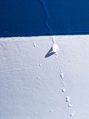 Image showing rain drops on wooden surface