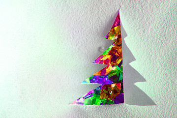 Image showing christmas paper tree decoration