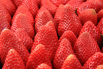 Image showing fresh red strawberries background