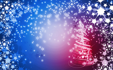 Image showing christmas background with snow flakes 