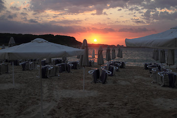 Image showing sunset on the Bulgarian Beach 