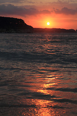 Image showing sunset on the Bulgarian Beach 