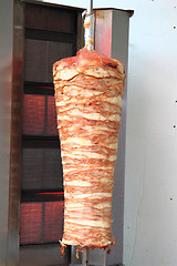 Image showing gyros meat preparation