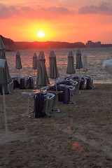 Image showing sunset on the Bulgarian Beach 