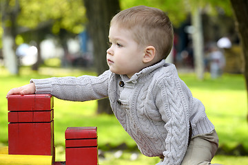 Image showing 2 years old Baby boy on playground