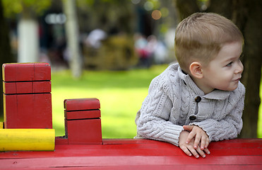 Image showing 2 years old Baby boy on playground