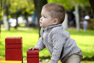 Image showing 2 years old Baby boy on playground