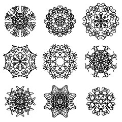 Image showing Round Ornamental Geometric  Pattern. 