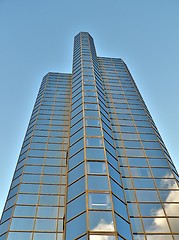 Image showing Modern blue skyscraper