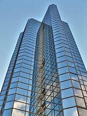 Image showing Modern blue skyscraper