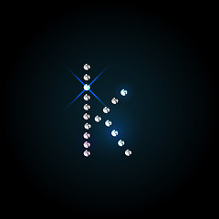 Image showing Gems  letter. Shiny diamond font.