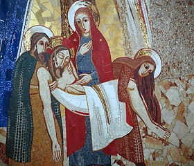 Image showing Catholic artwork mural