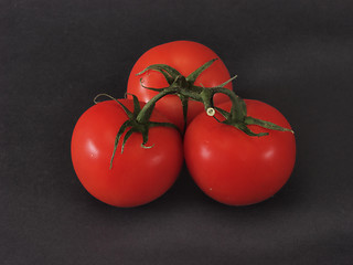 Image showing Tomato Trio on Black