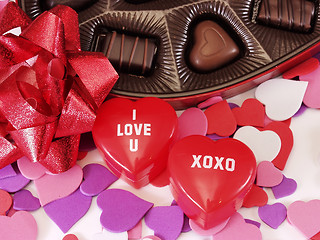 Image showing I Love U XOXO Hearts