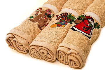 Image showing Christmas towels