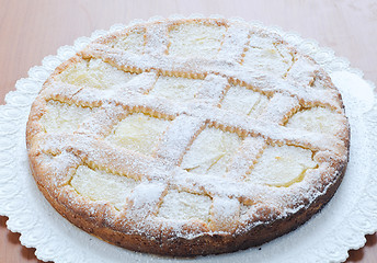 Image showing Lemon cake and almonds homemade