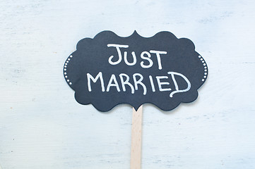 Image showing Written nice usable during the holidays:just married