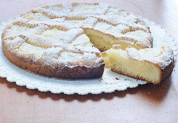 Image showing Lemon cake and almonds homemade