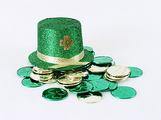 Image showing Irish hat with coins