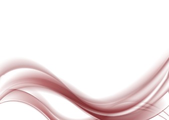 Image showing Smooth marsala waves on white background