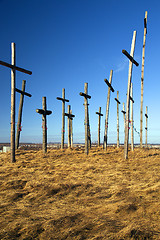 Image showing wooden crosses  