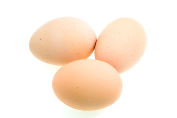 Image showing three chicken eggs  