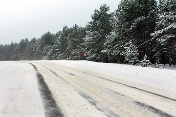 Image showing  road winter