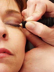 Image showing Applying Eyeliner, uptilt