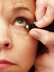 Image showing Applying Eyeliner, lower lid