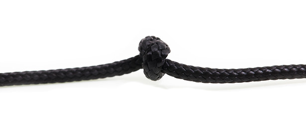 Image showing   black rope. isolated