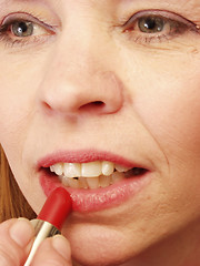 Image showing Applying Lips