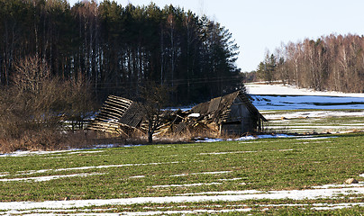 Image showing the destroyed house  