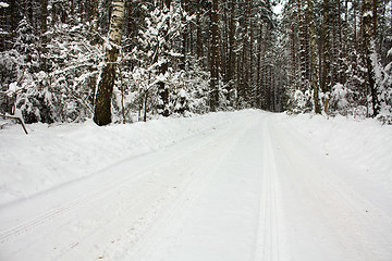 Image showing  road winter