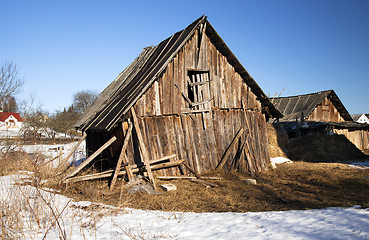 Image showing the broken shed 