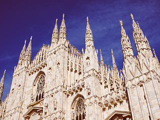 Image showing Retro look Milan Cathedral