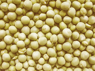 Image showing Retro looking Green peas vegetable background