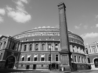 Image showing Black and white Royal Albert Hall in London