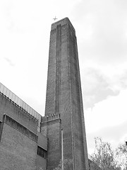 Image showing Black and white Tate Modern in London