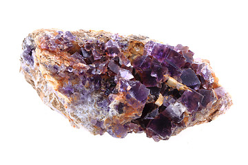 Image showing fluorite mineral isolated