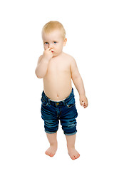 Image showing little boy in a jeans