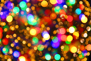 Image showing color christmas lights as nice background